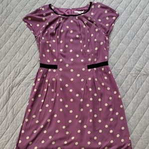 Boden Size 12 Polka Dot Purple Dress